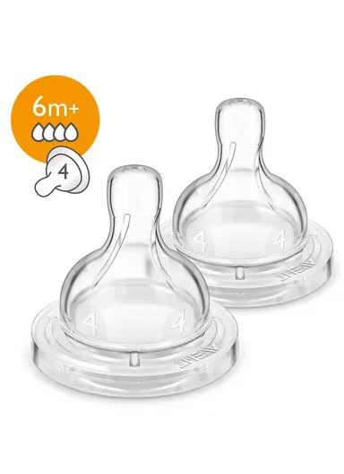 6m+ 2 Silicone Classic+ Teats Fast Flow SCF634/27
