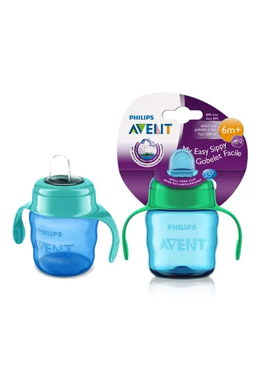 6M+ 200ML Easy Sip Cup SCF551/05 Green &amp; Blue