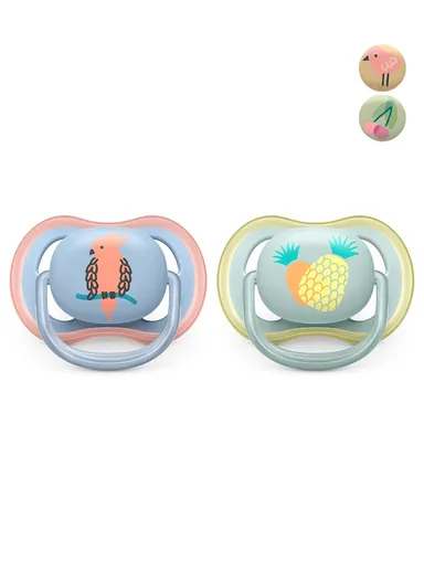 0-6m 2 Silicone Ultra Air Soothers SCF085/14
