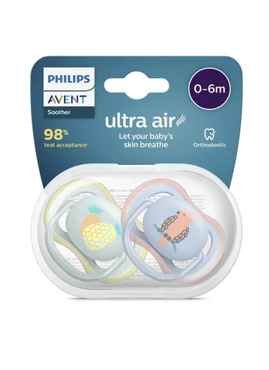 0-6m 2 Silicone Ultra Air Soothers SCF085/14