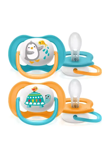 6-18m 2 Silicone Ultra Soft Deco Soothers SCF080/12 - Mix