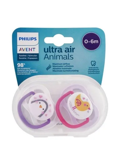 6-18m 2 Silicone Ultra Soft Deco Soothers SCF080/12 - Mix