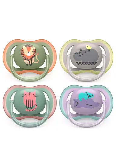 6-18m 2 Silicone Ultra Soft Deco Soothers SCF085/19 - Mix