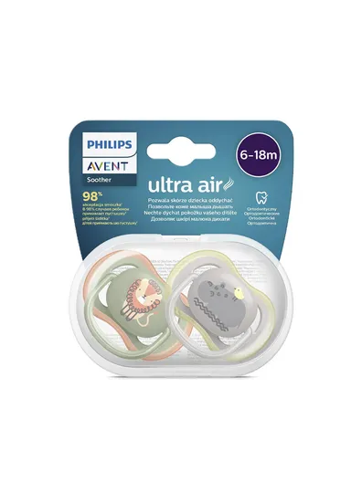 6-18m 2 Silicone Ultra Soft Deco Soothers SCF085/19 - Mix