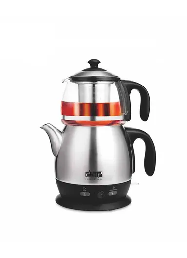 2200W 1.8L+1.2L Tea Maker Electric Kettle With Mesh Infuser Filter KK1145 (D16x H30)cm - Silver