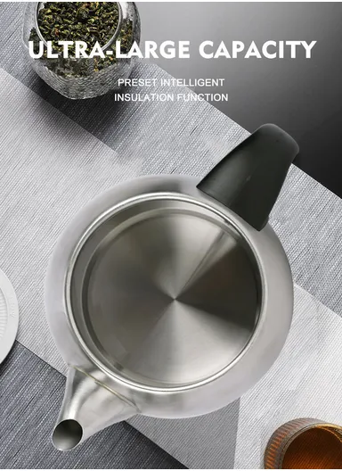 2200W 1.8L+1.2L Tea Maker Electric Kettle With Mesh Infuser Filter KK1145 (D16x H30)cm - Silver