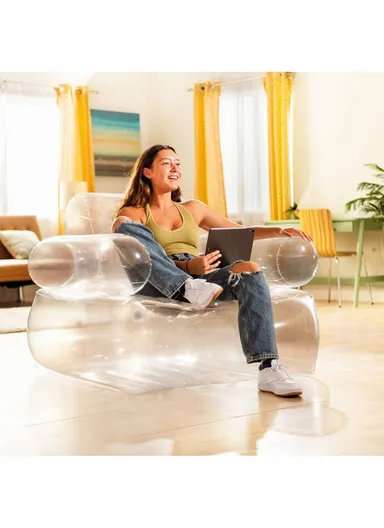 Transparent Soft Inflatable Arm Chair 66502NP (L1.09 x W1.07 x H0.79)m