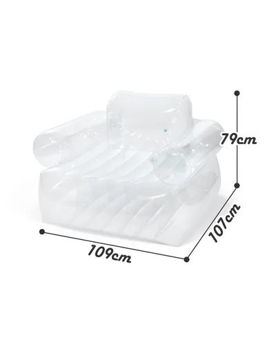 Transparent Soft Inflatable Arm Chair 66502NP (L1.09 x W1.07 x H0.79)m