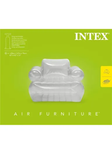 Transparent Soft Inflatable Arm Chair 66502NP (L1.09 x W1.07 x H0.79)m