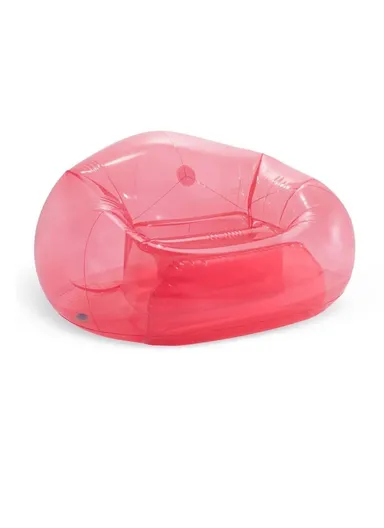 1.37mx1.27mx74cm Transparent Pink Beanless Bag Chair 100KG Maximum Weight Capacity 66501NP 
