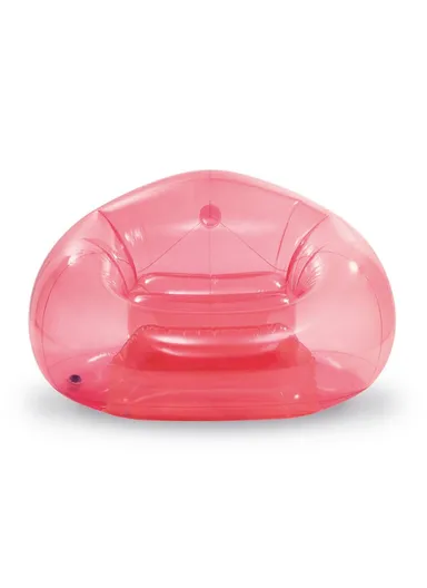 1.37mx1.27mx74cm Transparent Pink Beanless Bag Chair 100KG Maximum Weight Capacity 66501NP 