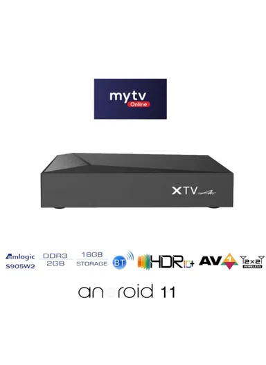 XTV Air HD 4K Android TV Box 2GB+16GB Network Set Top Box with Infrared Remote Controller (L10 x W10 x H1.81)cm
