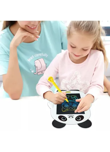 Panda Shaped LCD Writing Tablet with One-key Lock Screen Kids' Doodle Board &amp; Drawing Pad