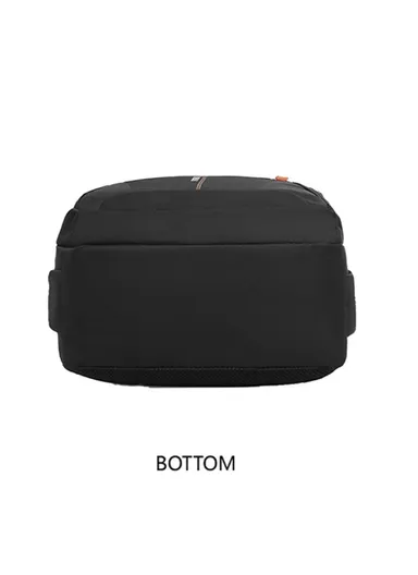 Large Capacity Travel Nylon Backpack Schoolbag Laptop Storage Dual Shoulders Bag (L19 x W32 x H46)cm - Black