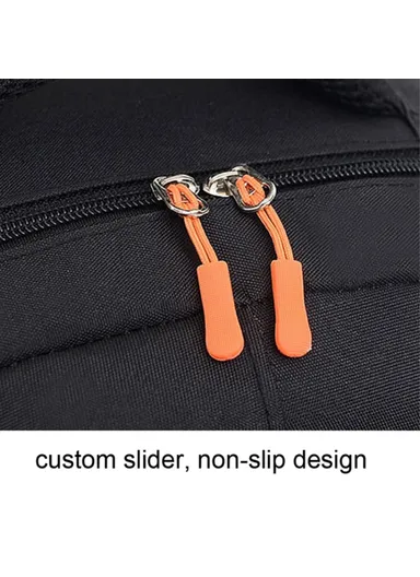 Large Capacity Travel Nylon Backpack Schoolbag Laptop Storage Dual Shoulders Bag (L19 x W32 x H46)cm - Black