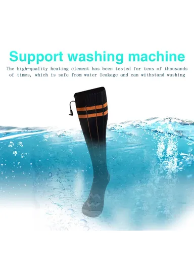 1 Pair Winter Boot Heated Socks Warm Socks Electric Heating Socks for Fishing Camping Hiking