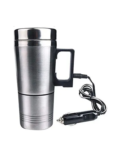 12V Car Lighter Kettle Boiler Mug Heating Cup Stainless Steel Car Travel Mug for Hot Water Coffee Tea 