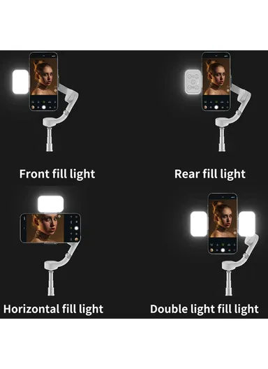 LED Gimbal Light Camera Fill Light 2500K-6500K Photography Photo Lighting (L5 x W3.3 x H2.1)cm