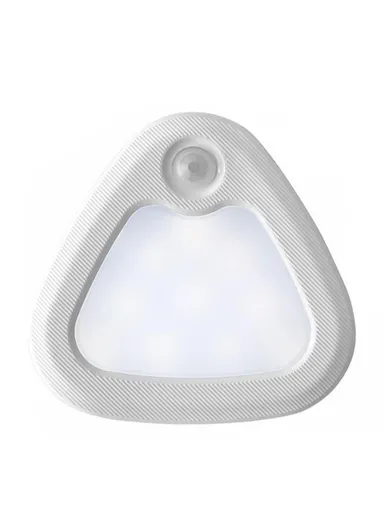 3-Pcs Triangle Motion Sensor LED Night Light Stylish and Smart Bedside Illumination (L9.2 x W9.2 x H2.3)cm - White Light