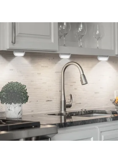 3-Pcs Triangle Motion Sensor LED Night Light Stylish and Smart Bedside Illumination (L9.2 x W9.2 x H2.3)cm - White Light