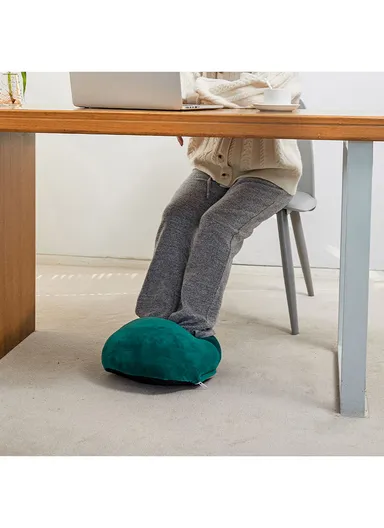 Electric Heated Foot Warmer USB Plush Cushion Foot Heater Heating Pad - Camel