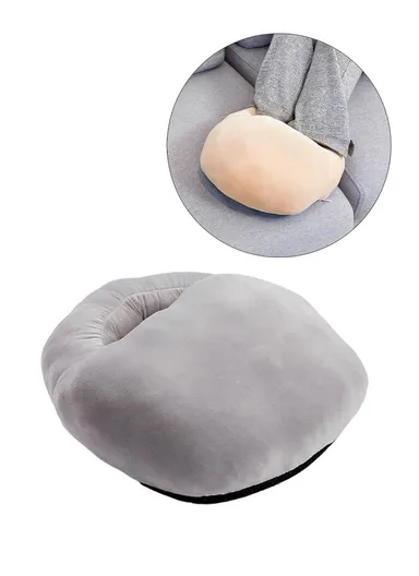 Electric Heated Foot Warmer USB Plush Cushion Foot Heater Heating Pad - Light Grey