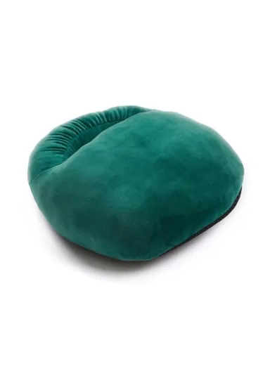 Electric Heated Foot Warmer USB Plush Cushion Foot Heater Heating Pad - Dark Green