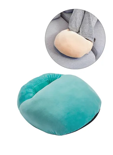 Electric Heated Foot Warmer USB Plush Cushion Foot Heater Heating Pad - Baby Blue