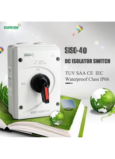 1000V DC 4P 32A IP66 Waterproof Isolator SISO-40 (L7.5 x W10 x H16)cm