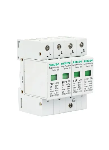 385V AC 4P 10-20KA Surge Lighting Protector Device SUP1-20 (L6 x W7 x H9)cm