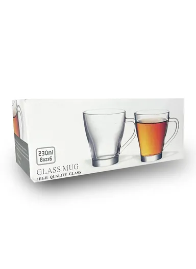 230ml 6-Pcs Multi-Use Drinking Glass Mug Set BM21308A 