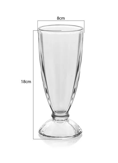 350ml 6 Pcs Drinking Glass Cups Set BMIC-18(D8 x H19)cm