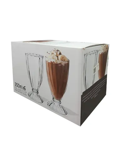 350ml 6 Pcs Drinking Glass Cups Set BMIC-18(D8 x H19)cm