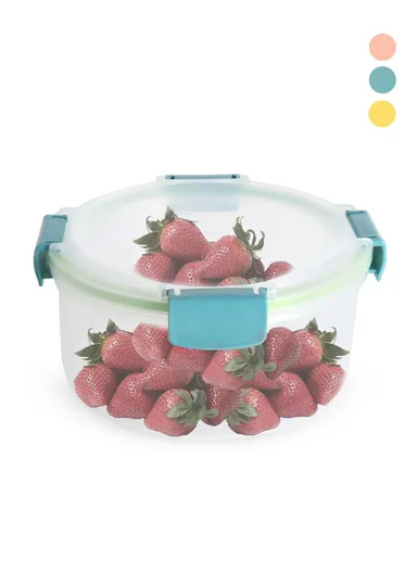  1050ML Plastic Food Container Airtight With Closing Tabs Microwave, Freezer, &amp; Dishwasher Safe dm-118 (D18 x H9)cm