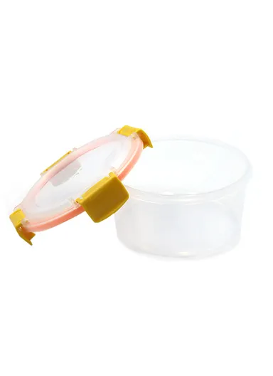  1050ML Plastic Food Container Airtight With Closing Tabs Microwave, Freezer, &amp; Dishwasher Safe dm-118 (D18 x H9)cm