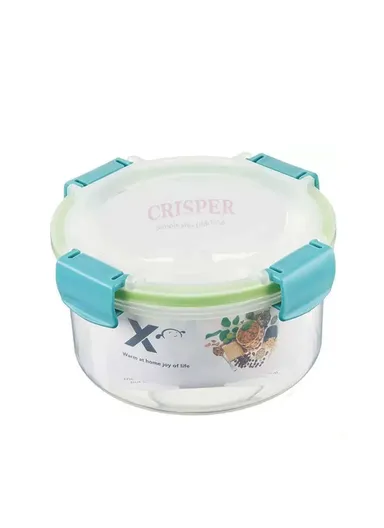  1050ML Plastic Food Container Airtight With Closing Tabs Microwave, Freezer, &amp; Dishwasher Safe dm-118 (D18 x H9)cm