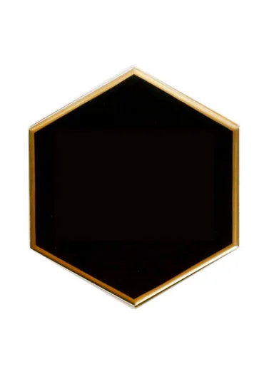 Gold-plated Ceramic Placemat Heat Insulation Cup Coaster Table Mats Pads - Black