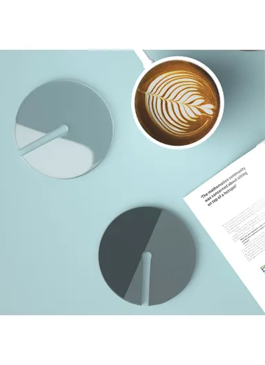 Acrylic Coaster Pad Kitchen Dining Table Anti-scalding Water Tea Coffee Cup Mat (D10 x H5)cm - Blue