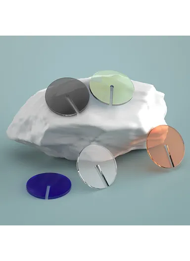 Acrylic Coaster Pad Kitchen Dining Table Anti-scalding Water Tea Coffee Cup Mat (D10 x H5)cm - Blue