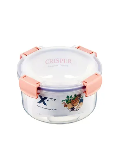  650ML Plastic Food Container With Airtightighting Closing Tabs Microwave, Freezer, &amp; Dishwasher Safe dm-118 (D14 x H8)cm