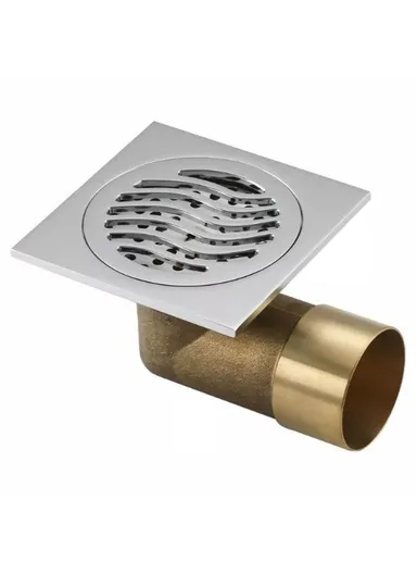 Chrome Drainer With Brass Body For Bathroom G81054 (L10 x W10 x H4)cm