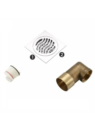 Chrome Drainer With Brass Body For Bathroom G81054 (L10 x W10 x H4)cm