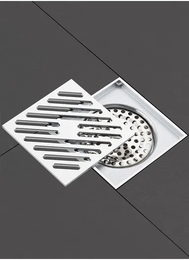 Round Drainer With Brass Body For Bathroom G81050 (L10 x W10 x H4)cm