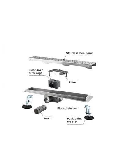 7x70cm Stainless Steel Long Floor Drainer For Bathroom G87007-3