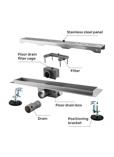 7x60cm Stainless Steel Long Floor Drainer For Bathroom G86007-3