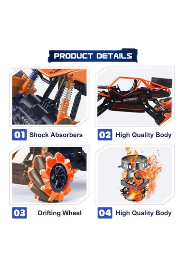 2.4GHz RC Off-Road Stunt Car With Remote Control &amp; Gesture Control Watch LH-C015A (L39 x W18 x H25)cm