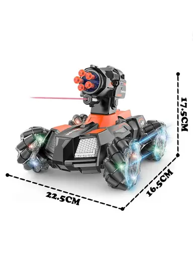 Plastic Safety Bullet Shooting Car With Remote &amp; Gesture Control Watch LH-C034B (L16.5 x W22.5 x H17.5)cm - Blue