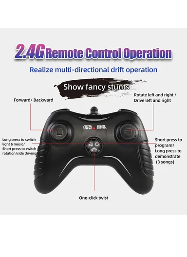 Plastic 2 Sided Stunt Tire With Remote Control NC01A (L25 x W15 x H5)cm