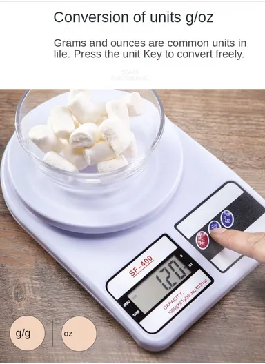 10Kg/1g Electronic Kitchen Scale with Digital LCD Display SF-400