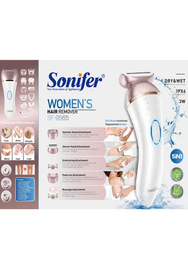 1200mAh 5 in 1 Women's Hair Remover With Versatile Attachments, Waterproof Design &amp; Long-Lasting Performance 